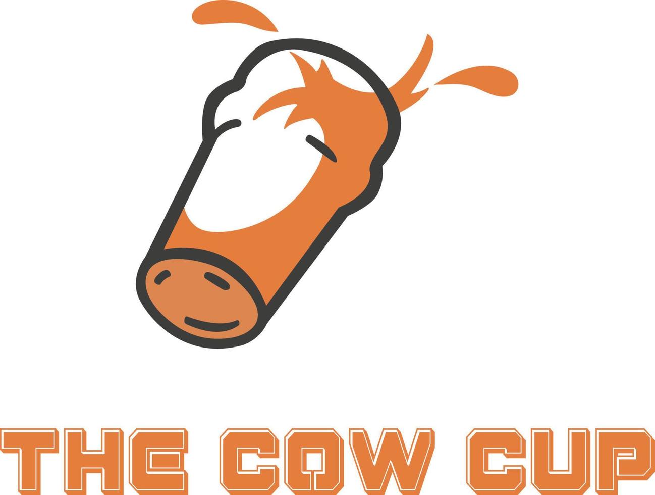 Cow Cup Logo Vector File