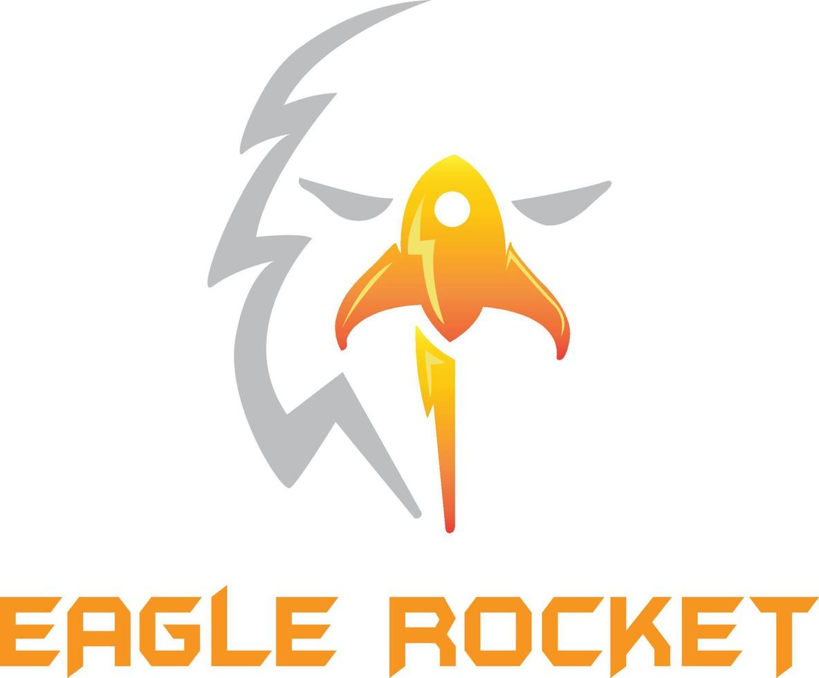 águila cohete logo vector archivo