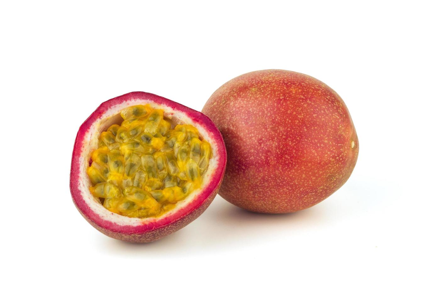 passion fruit on white background photo