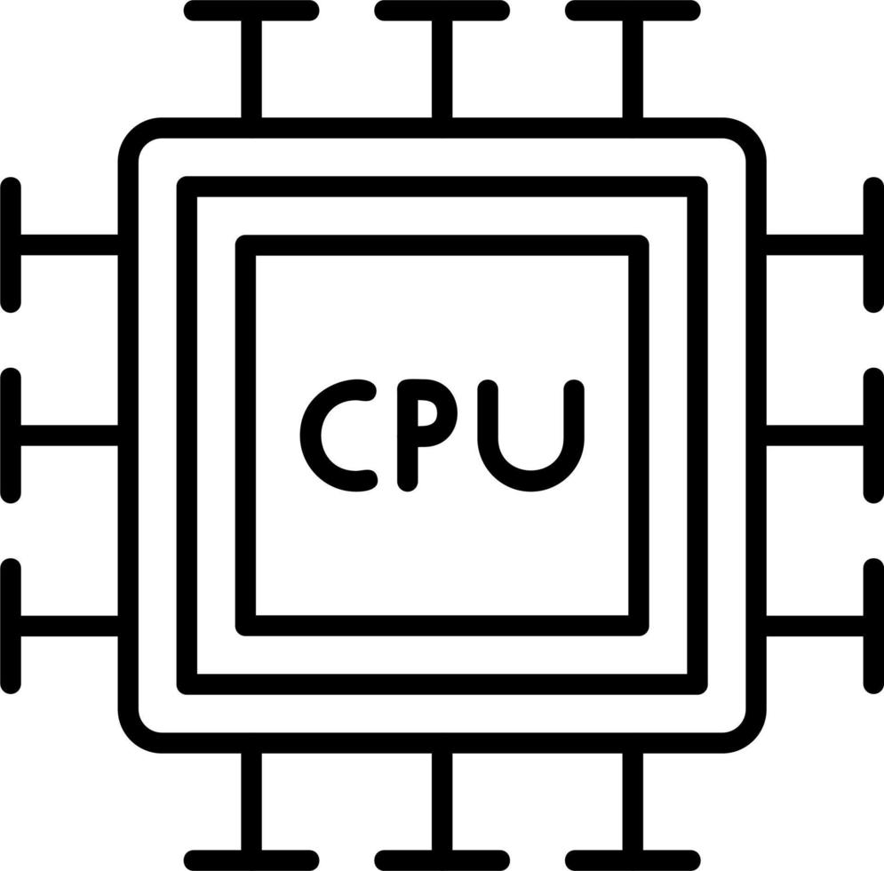 icono de vector de cpu