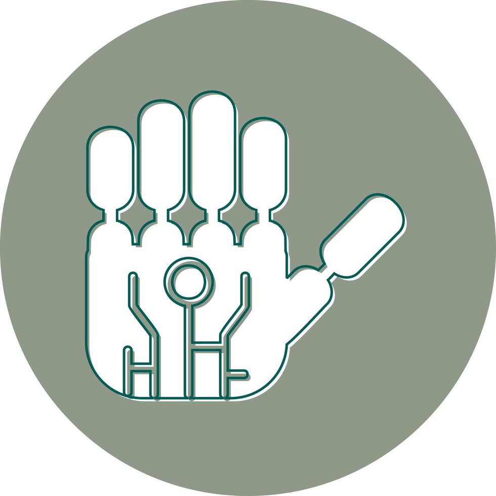 Robotic Hand Vector Icon