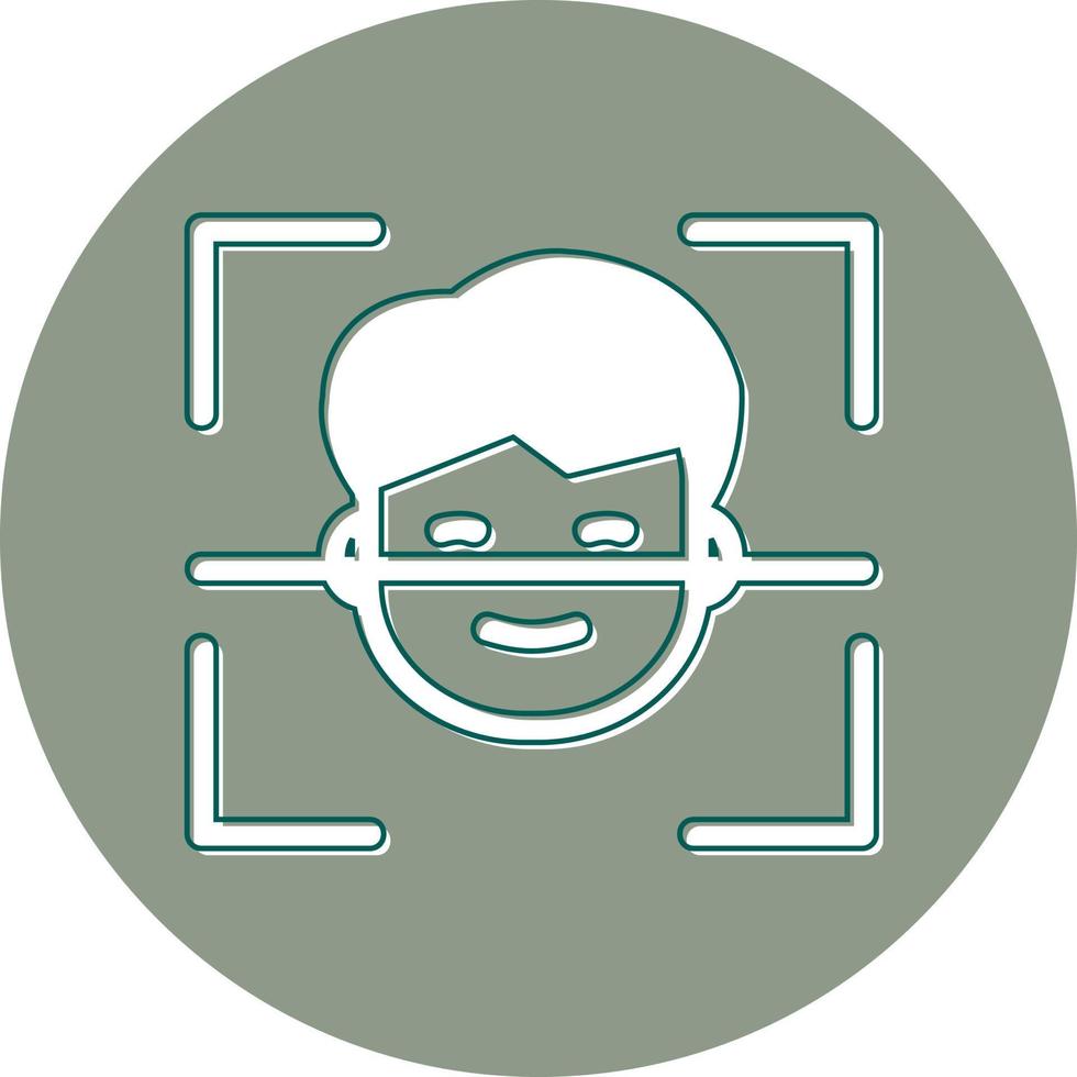 Facial Recognition Vector Icon