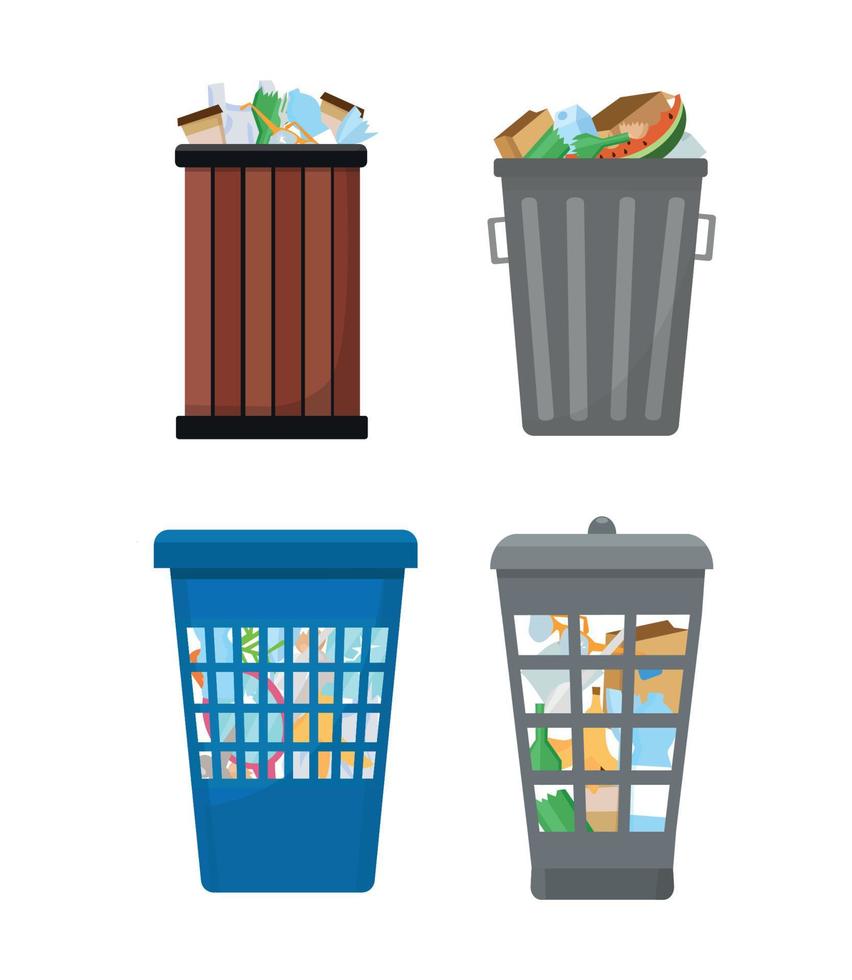Trash Bin Collection vector