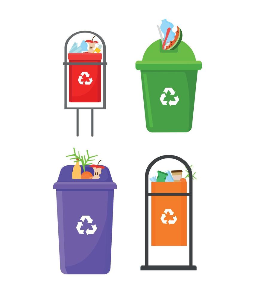 Trash Bin Collection vector
