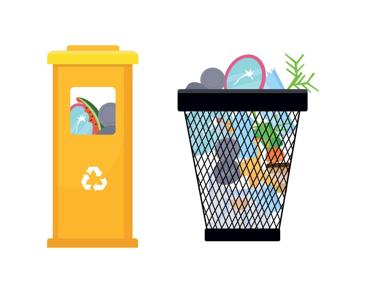 Trash Bin Collection vector
