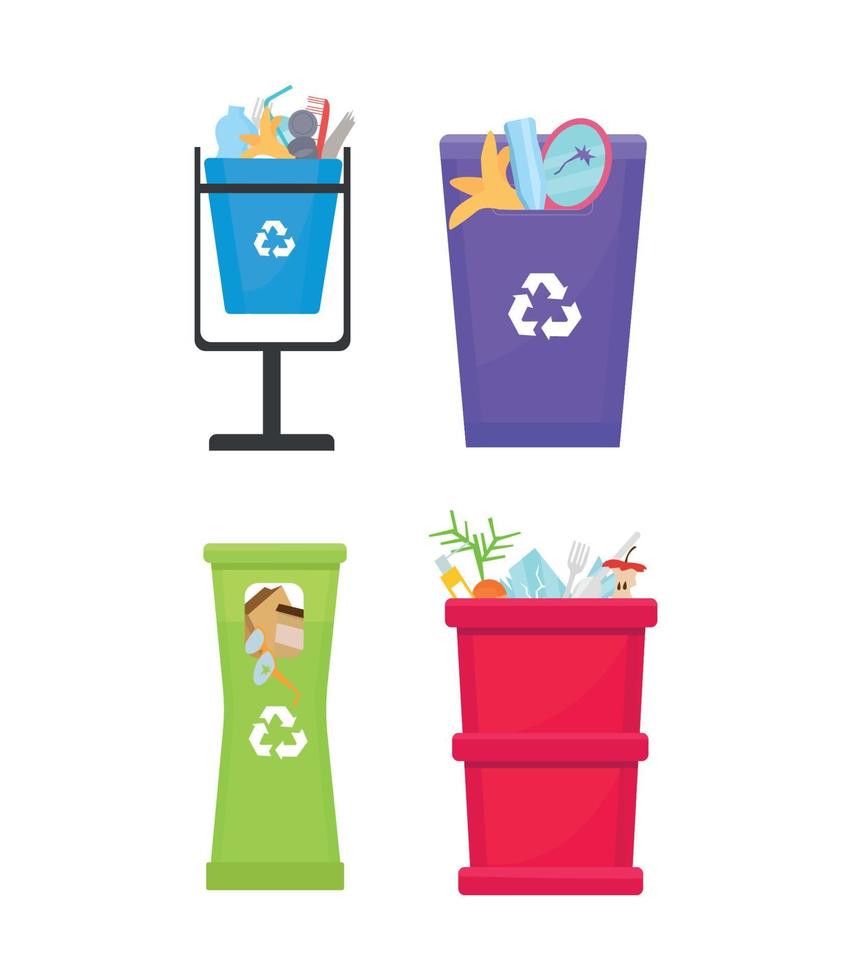 Trash Bin Collection vector