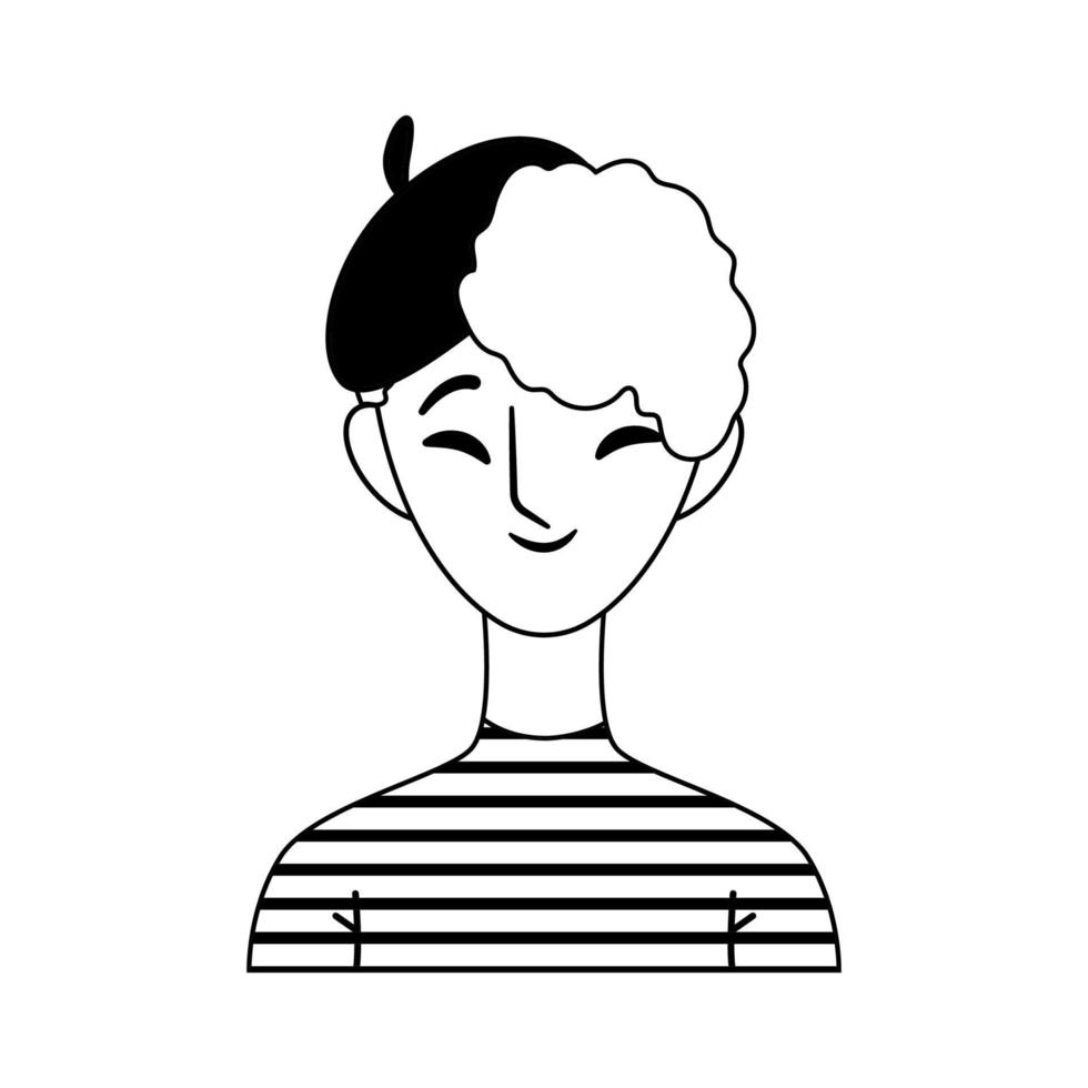 ilustración vectorial del hombre avatar vector