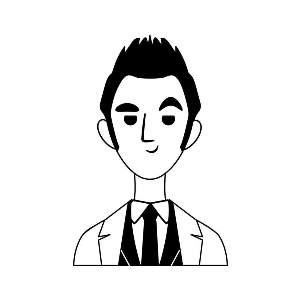 ilustración vectorial del hombre avatar vector