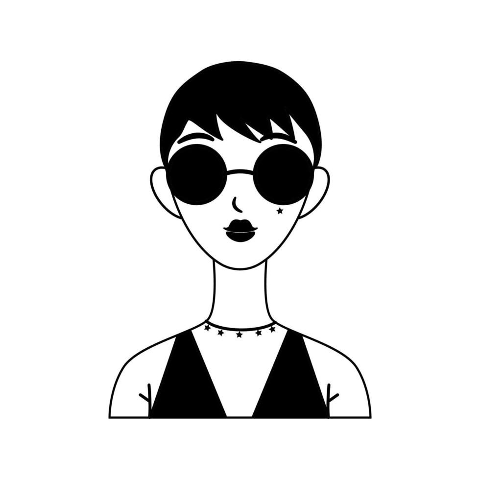 ilustración vectorial de mujer avatar vector