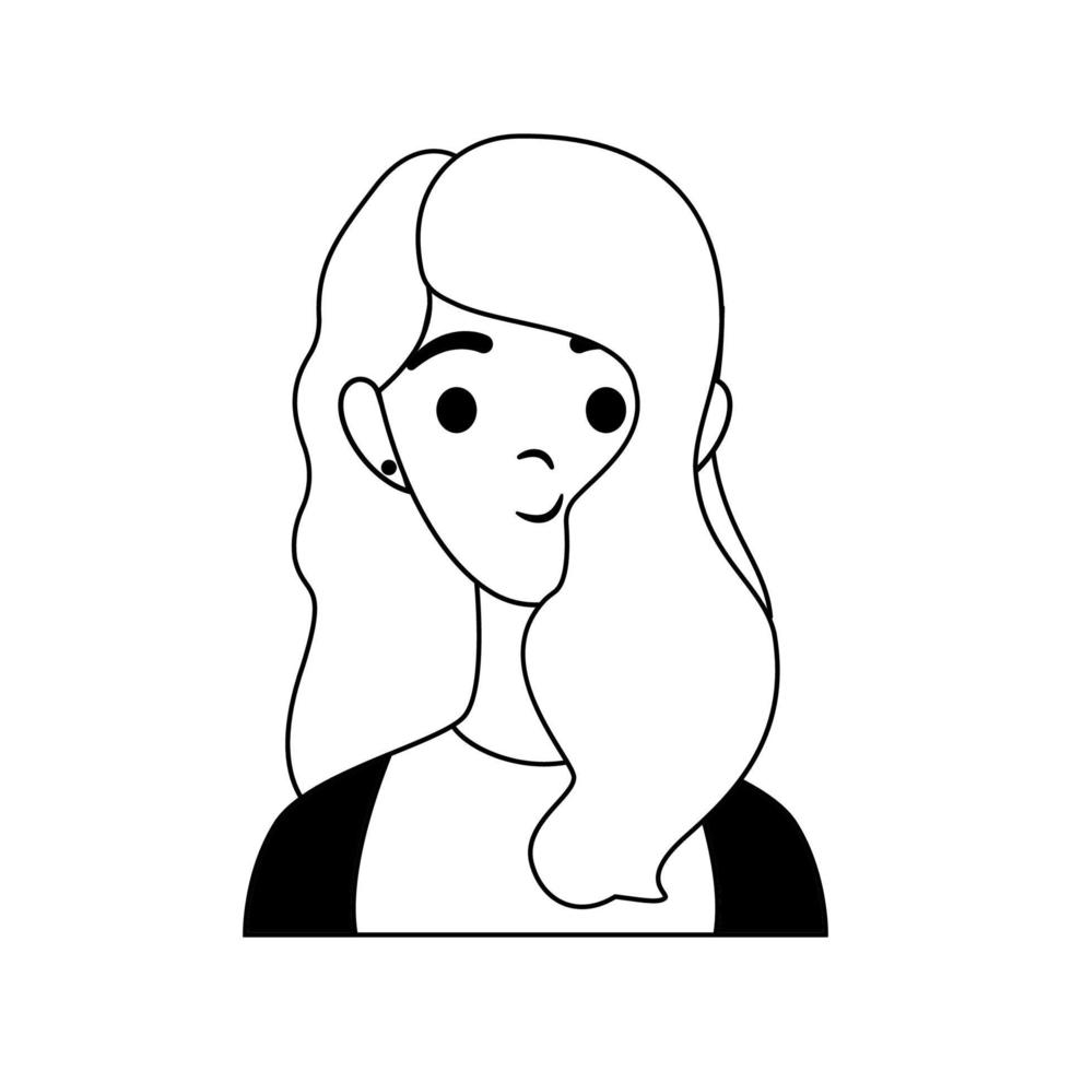 ilustración vectorial de mujer avatar vector