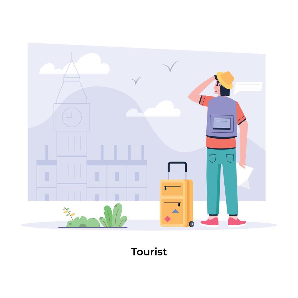 Trendy Tourist Concepts vector