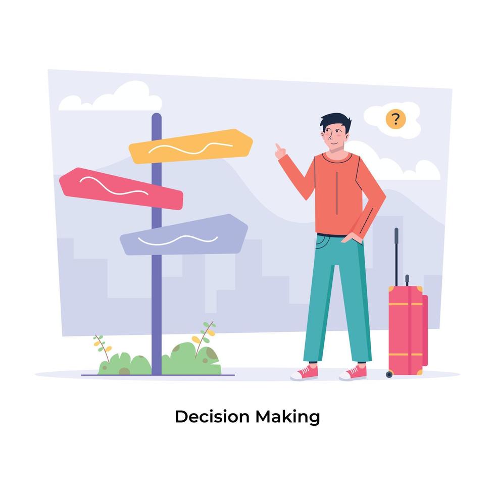 Trendy Decision Making vector