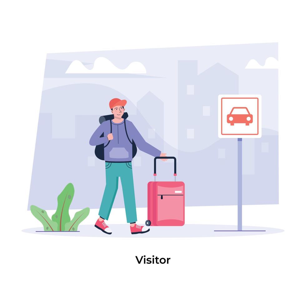 Trendy Visitor Concepts vector