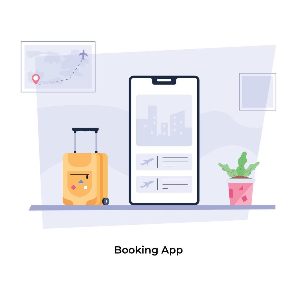 Trendy Booking App vector