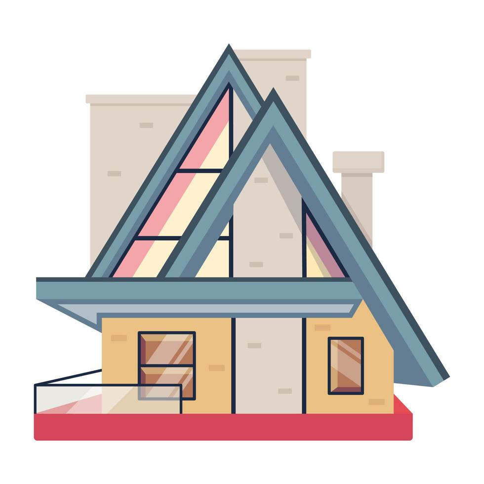 Trendy House Exterior vector