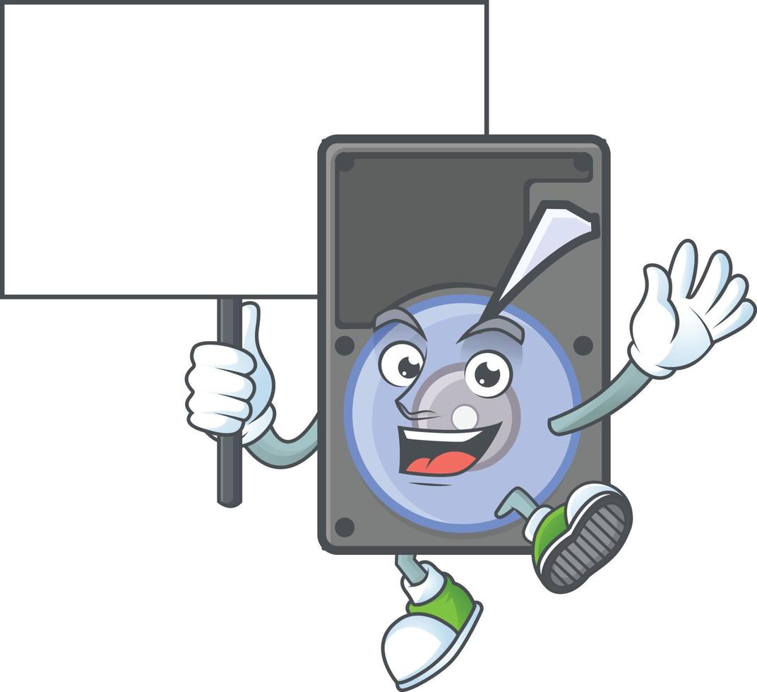 Hard disk mascot icon design vector