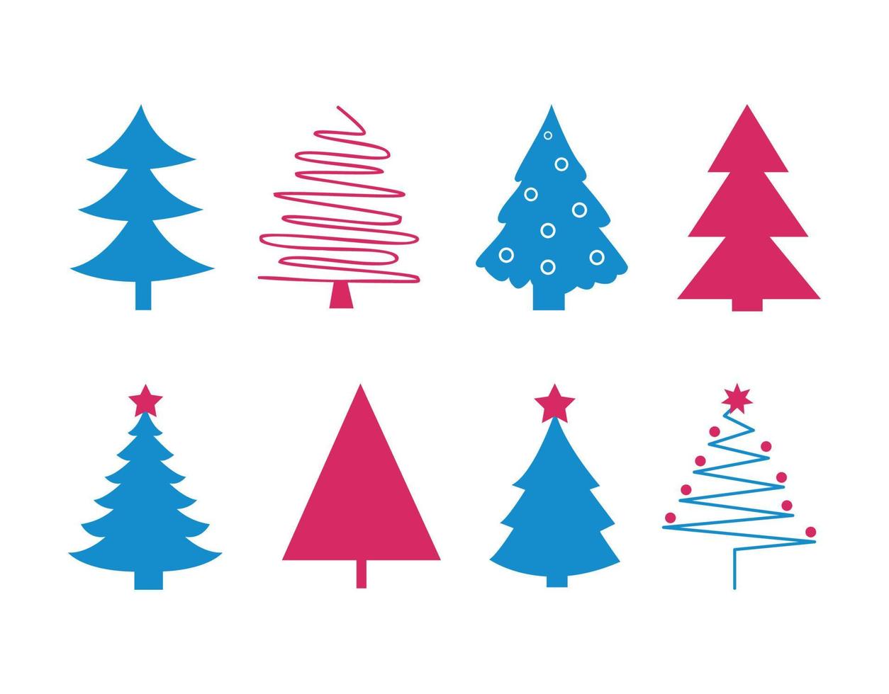 conjunto de arbol de navidad vector