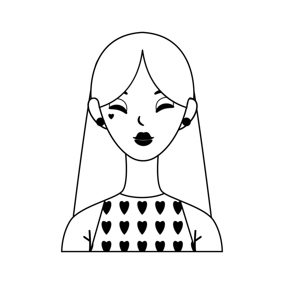 Vector illustration of Avatar woman