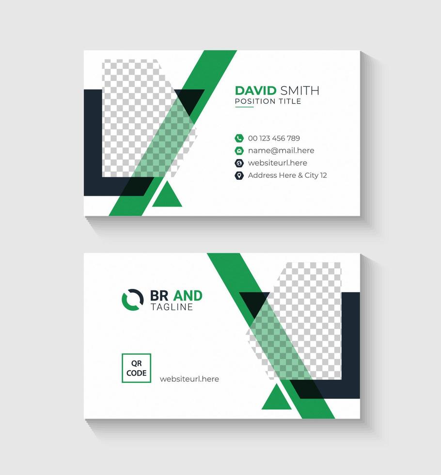 Modern Creative and Clean Business Card, Double-sided Visiting Card or Name Card Template vector