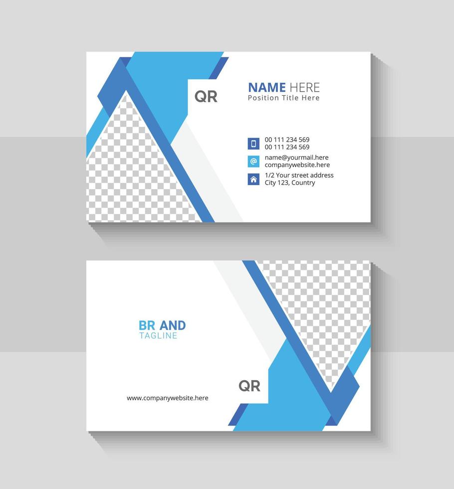 Modern Creative and Clean Business Card, Double-sided Visiting Card or Name Card Template vector