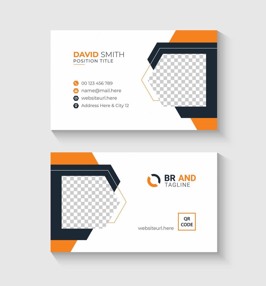 Modern Creative and Clean Business Card, Double-sided Visiting Card or Name Card Template vector