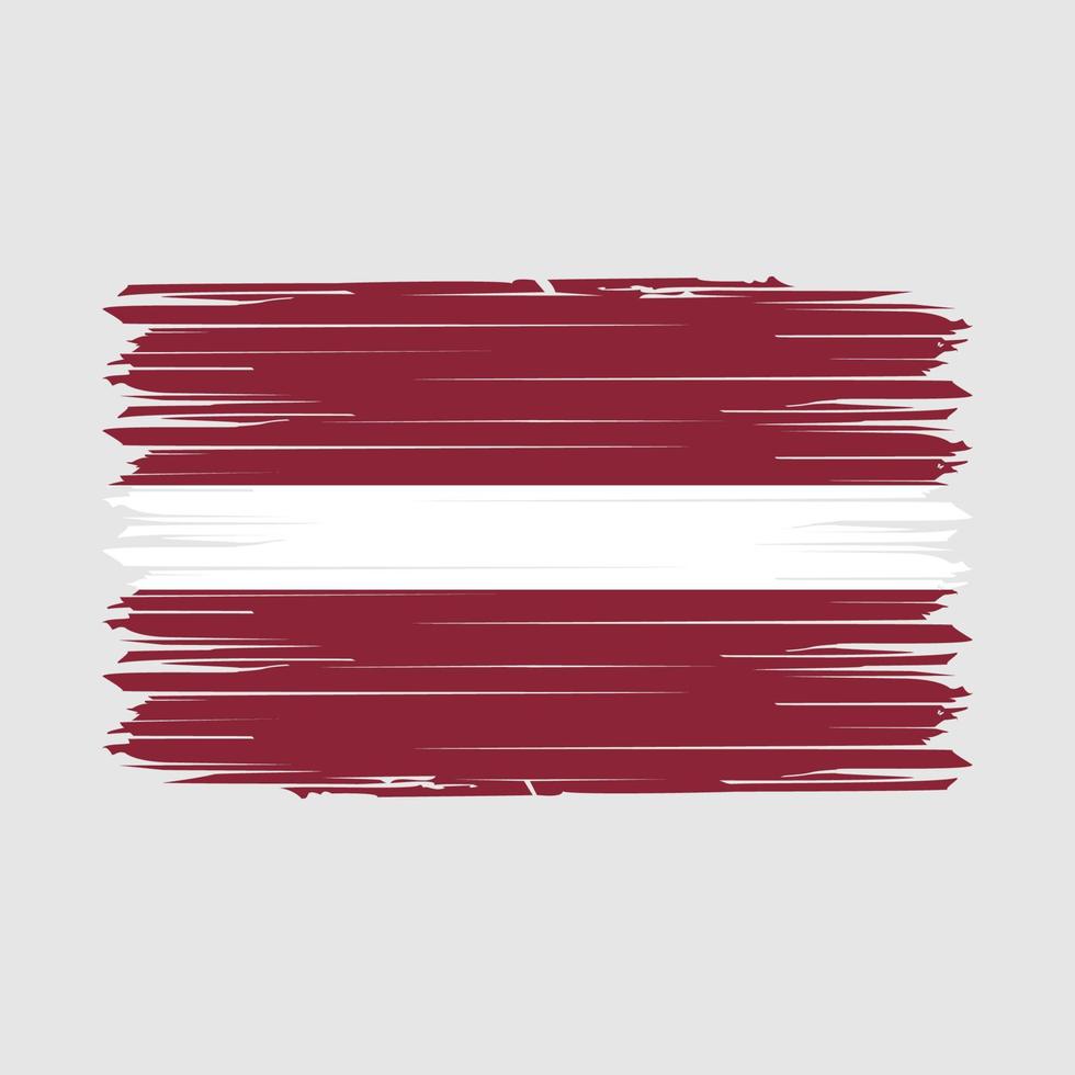 Latvia Flag Brush Vector Illustration