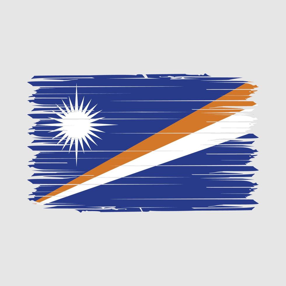 Marshall Islands Flag Brush Vector Illustration