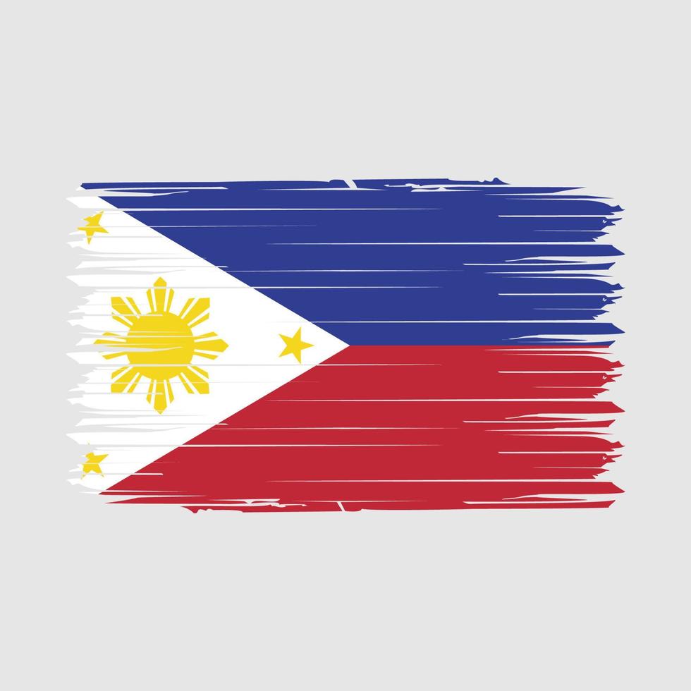 Philippines Flag Brush Vector Illustration