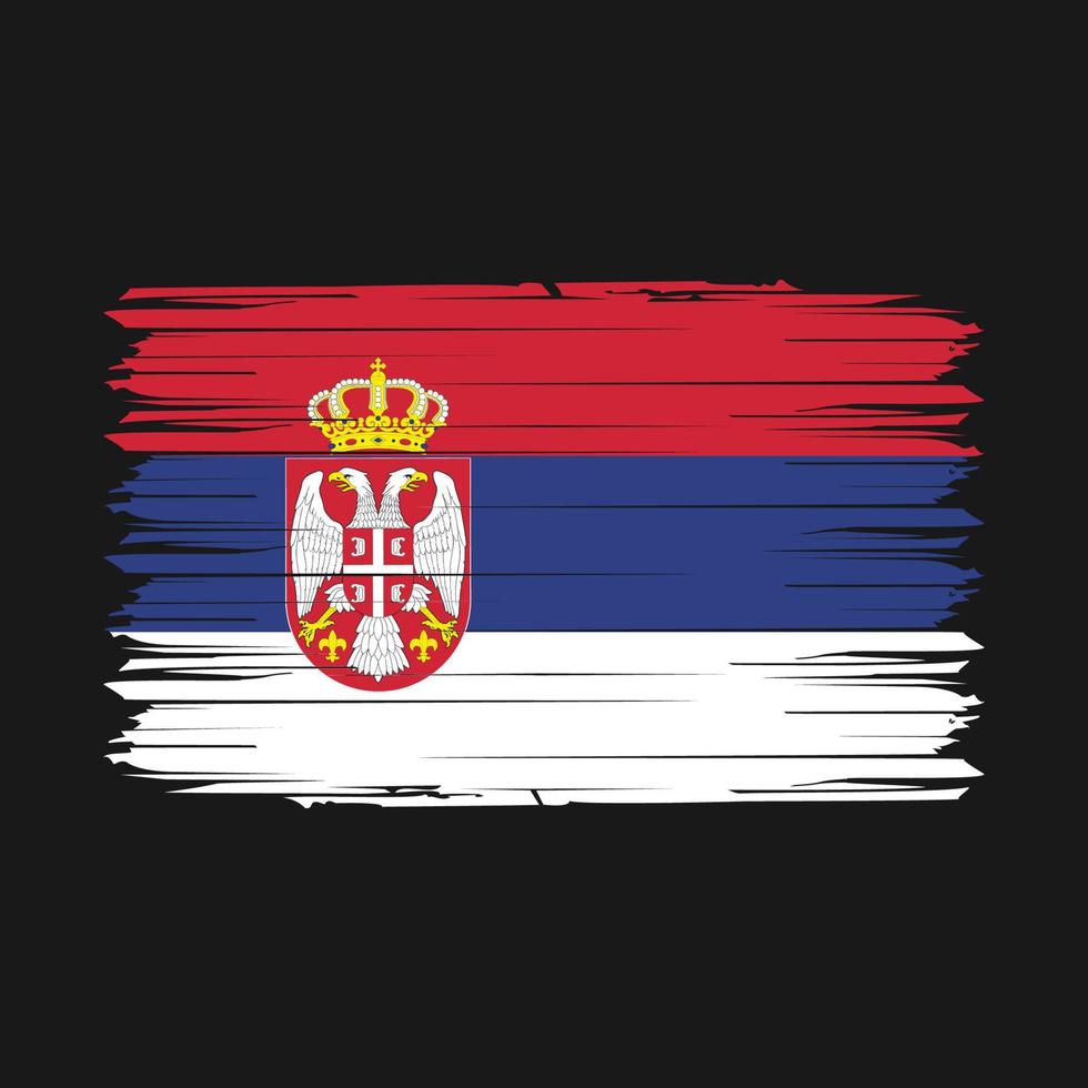 Serbia Flag Brush Vector Illustration