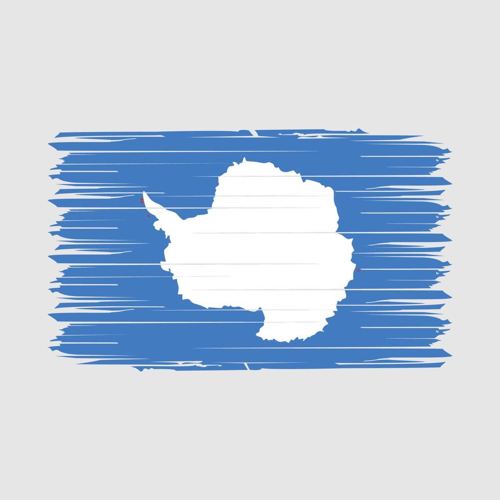 Antarctica Flag Brush Vector Illustration