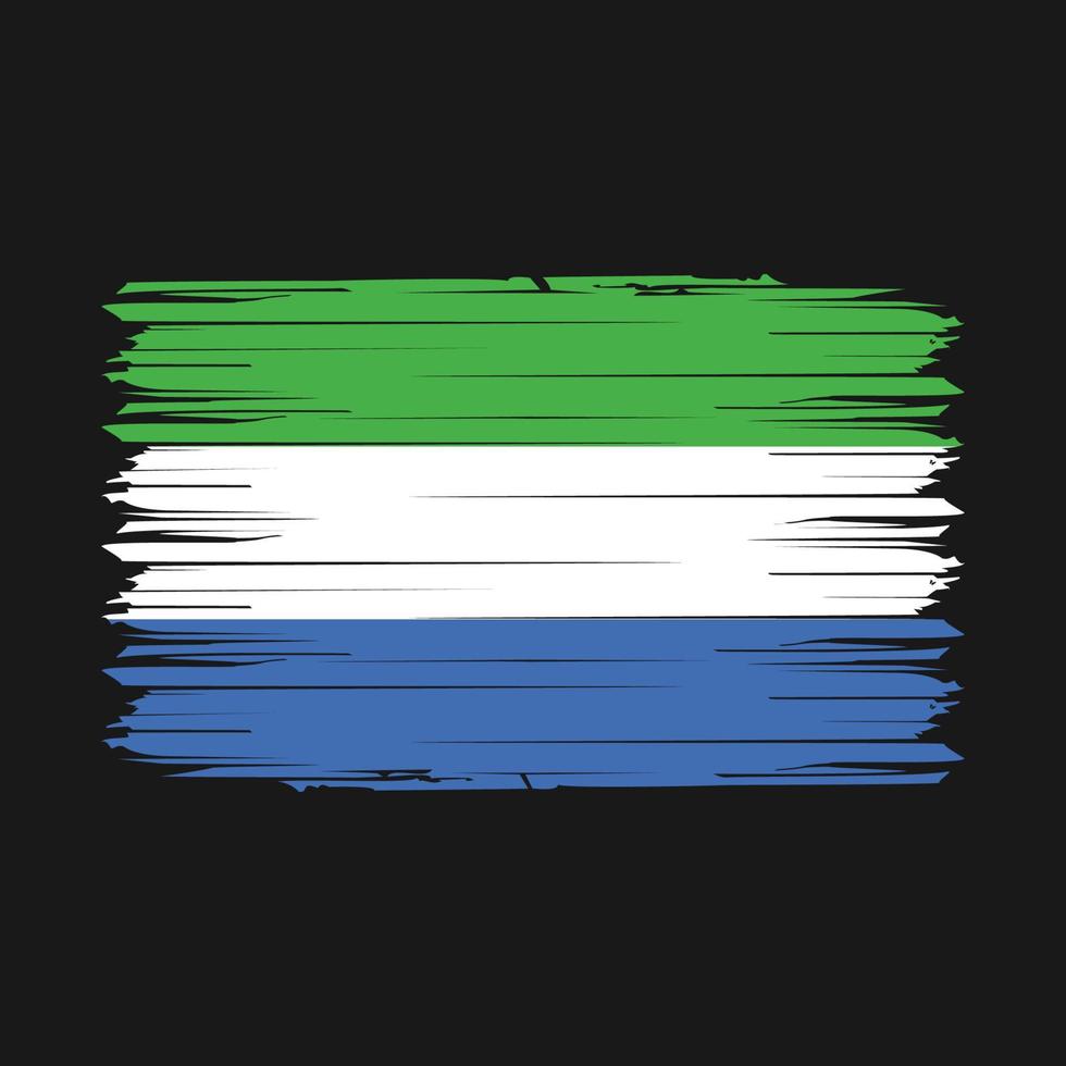 ilustración de vector de cepillo de bandera de sierra leona