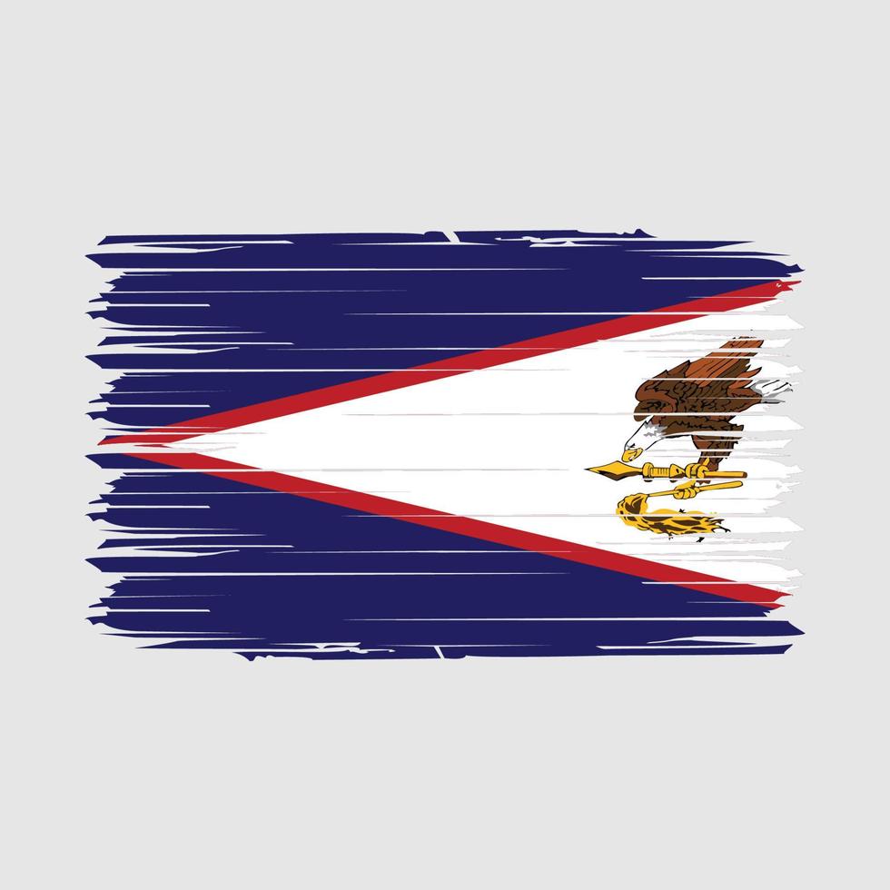 American Samoa Flag Brush Vector Illustration