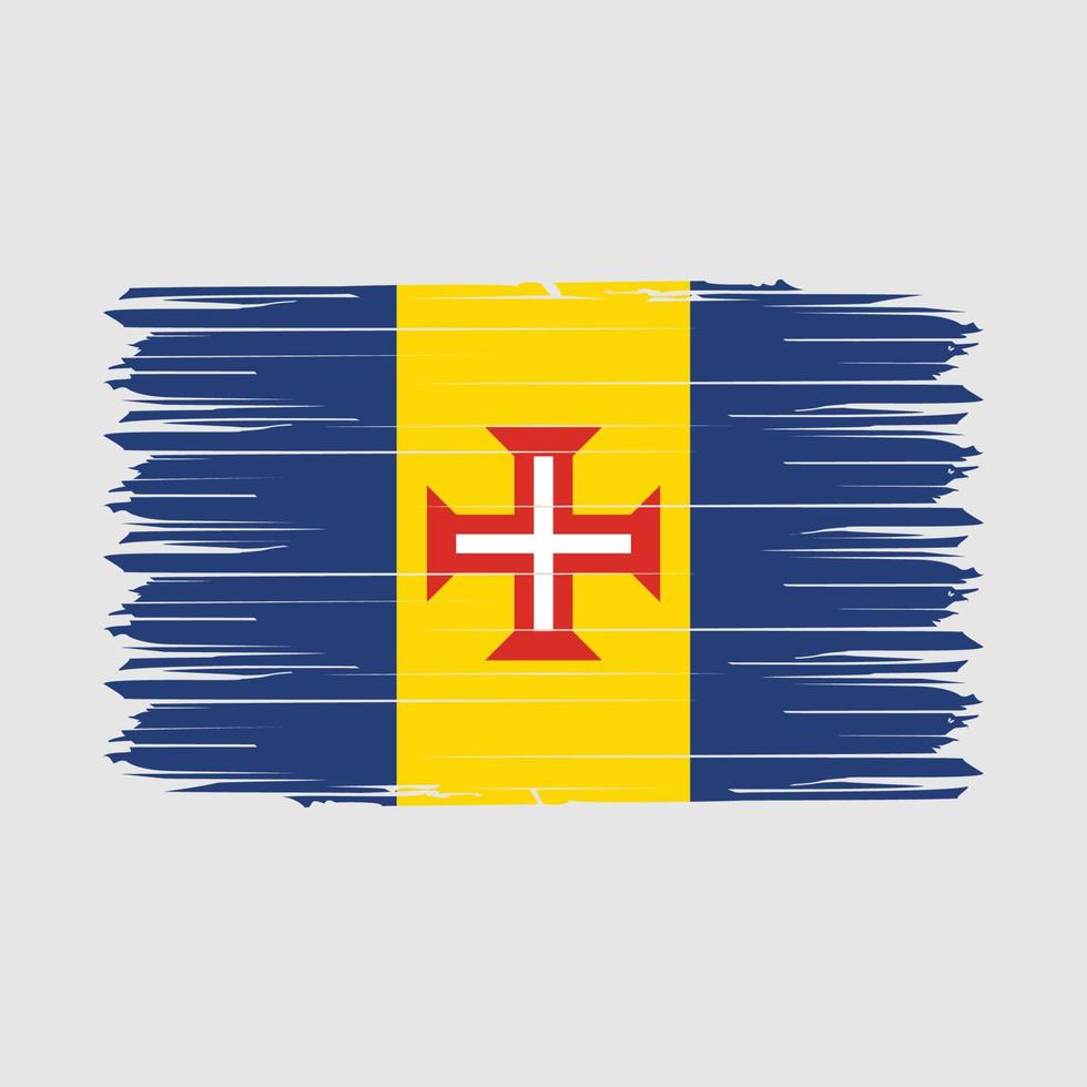Madeira Flag Brush Vector Illustration