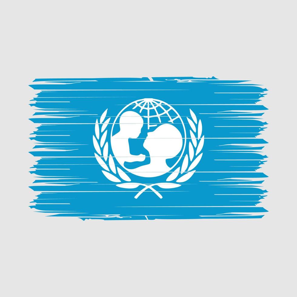 ilustración de vector de pincel de bandera de unicef