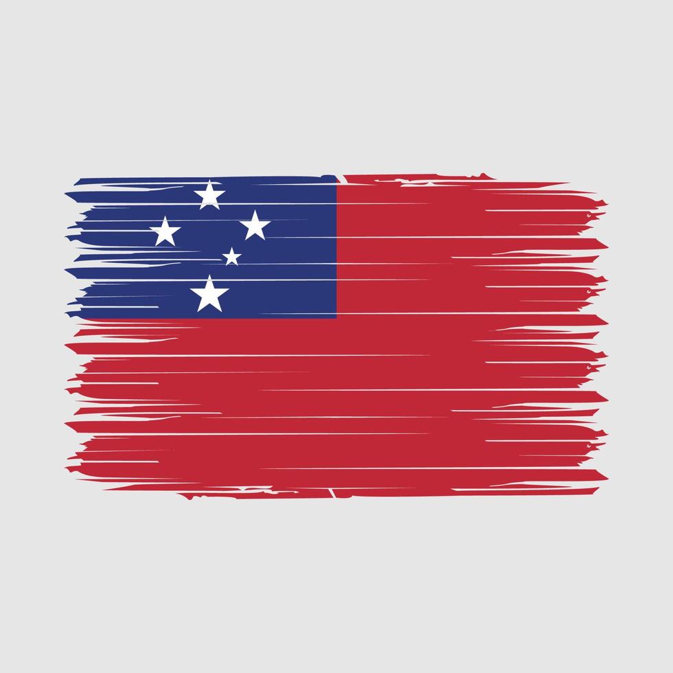 Samoa Flag Brush Vector Illustration