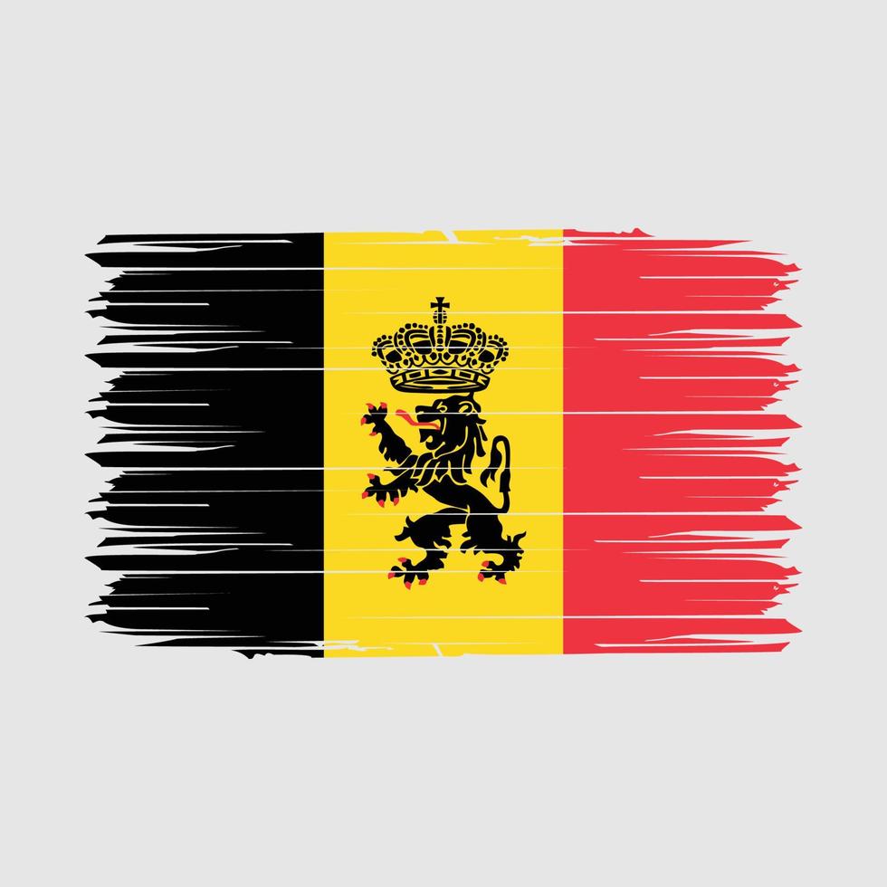 ilustración de vector de pincel de bandera de bélgica