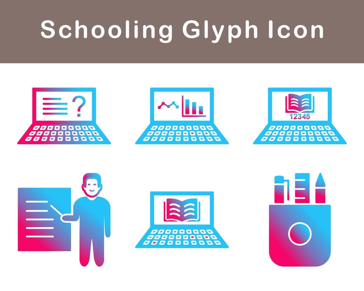 Schooling Vector Icon Set