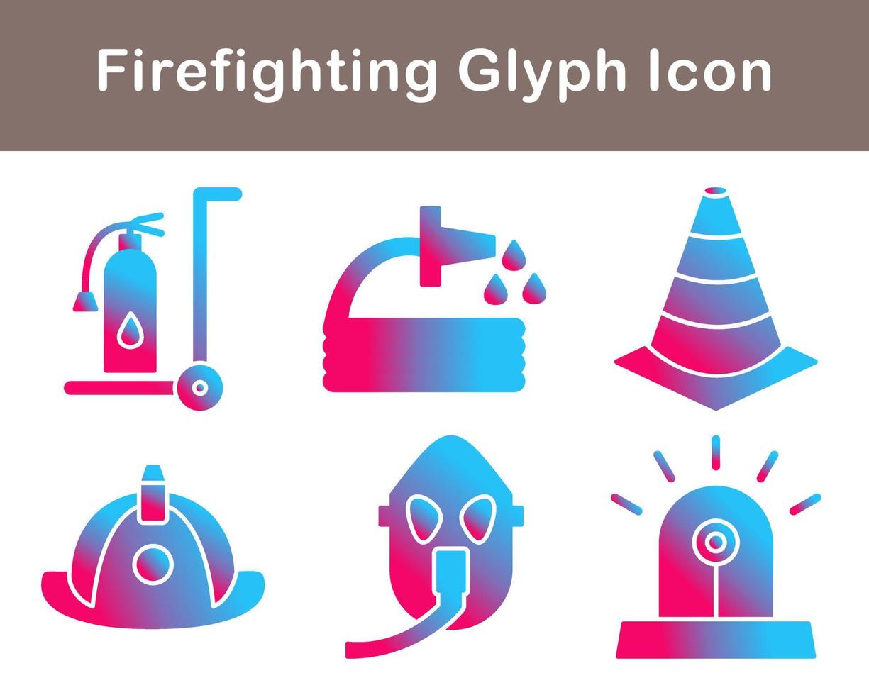 Firefighting Vector Icon Set