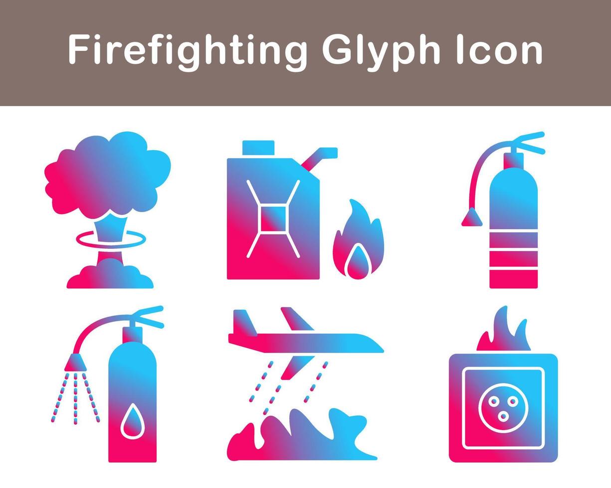Firefighting Vector Icon Set