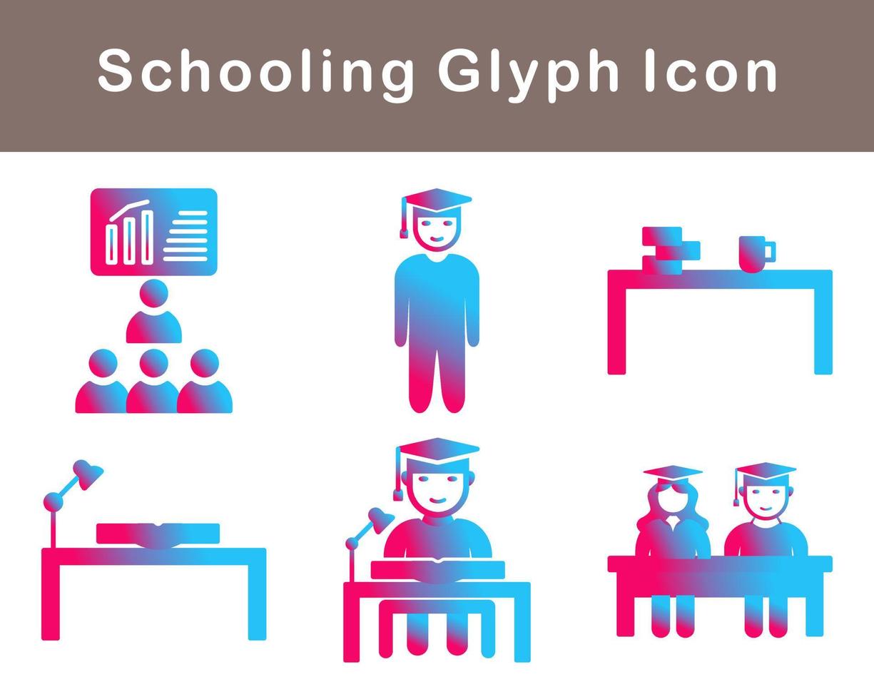 Schooling Vector Icon Set