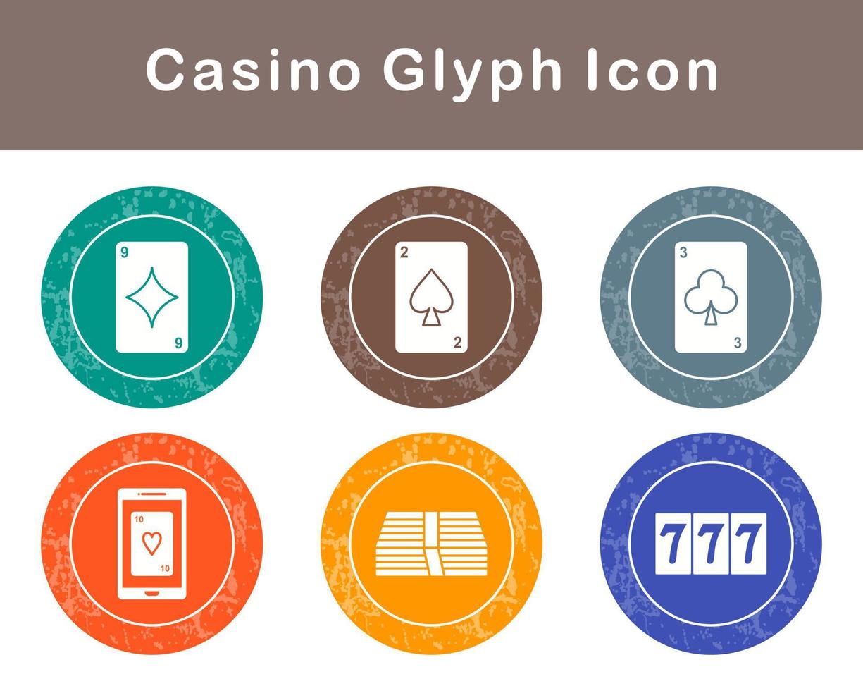 casino vector icono conjunto