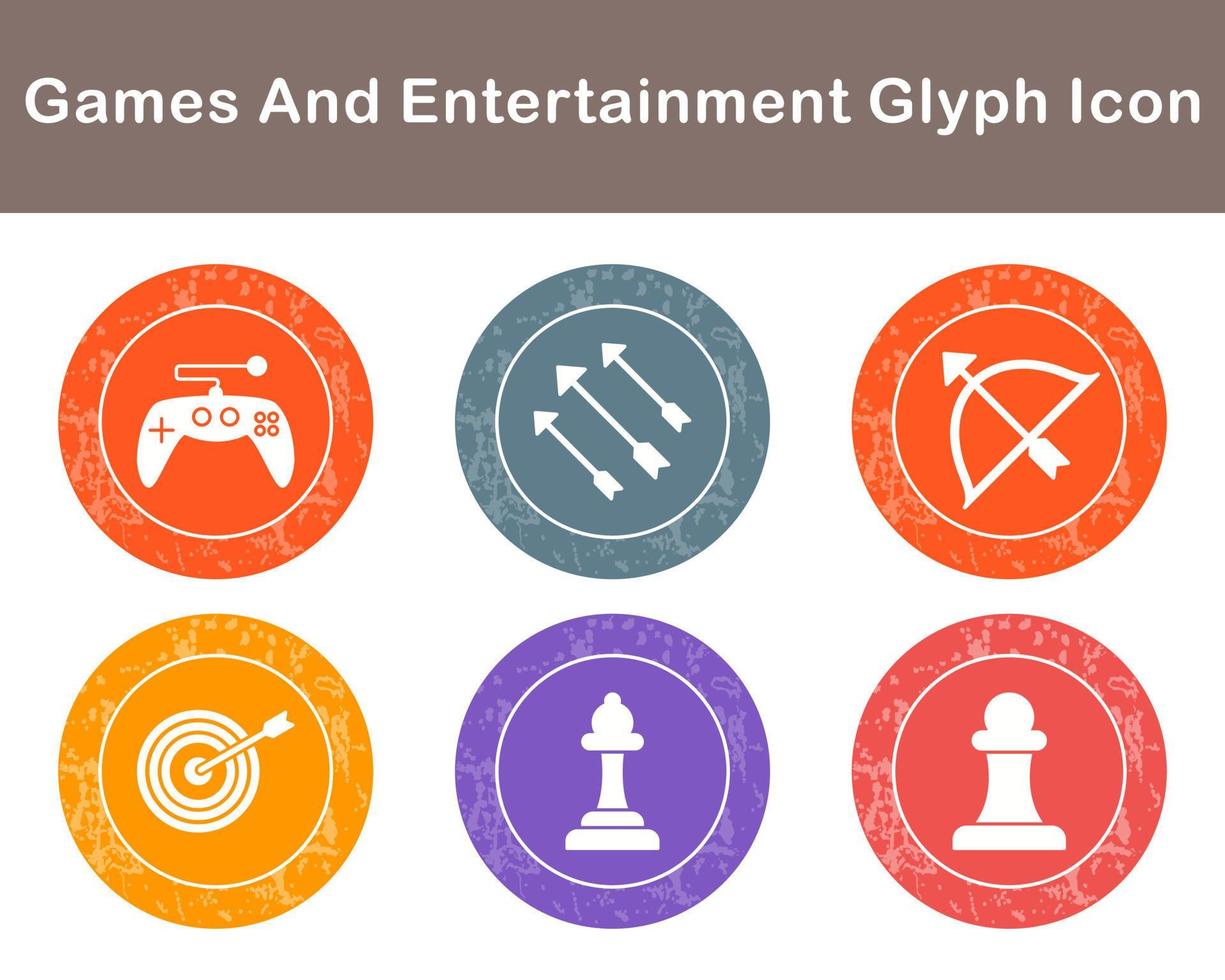 Games And Entertainment Vector Icon Set