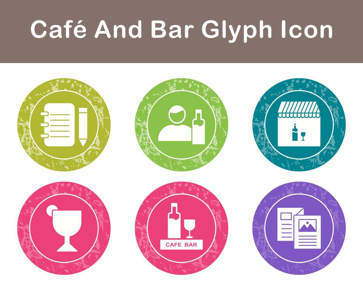 Cafe And Bar Vector Icon Set