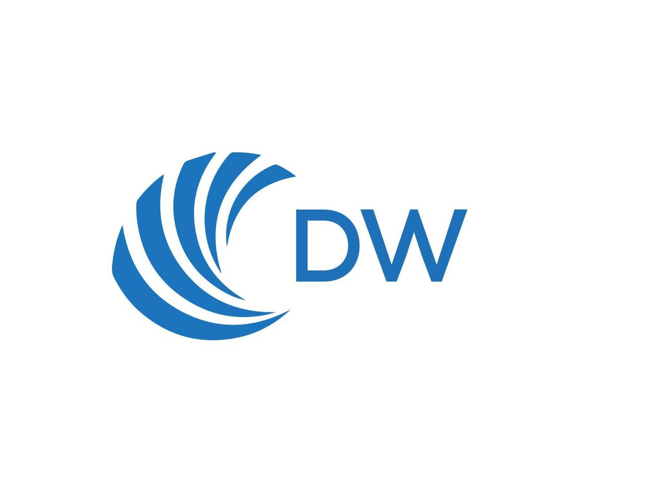 DW letter logo design on white background. DW creative circle letter logo concept. DW letter design. vector