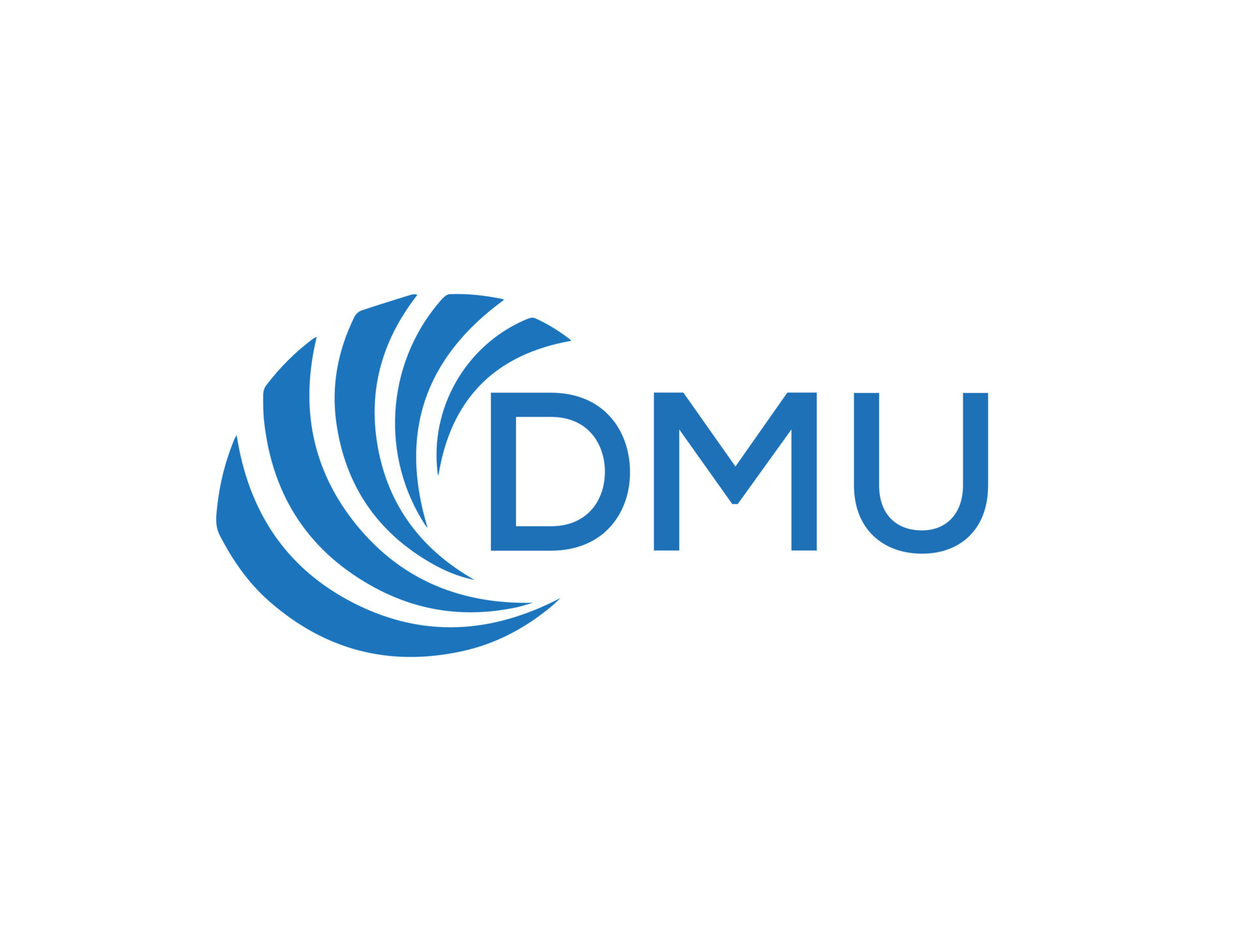 dmu letra logo diseño en blanco antecedentes. dmu creativo circulo