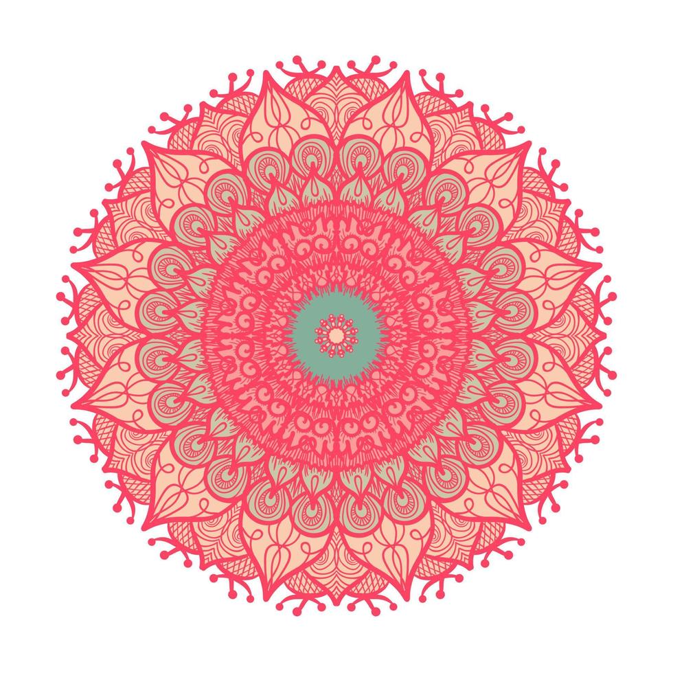 Mandala Line Template vector