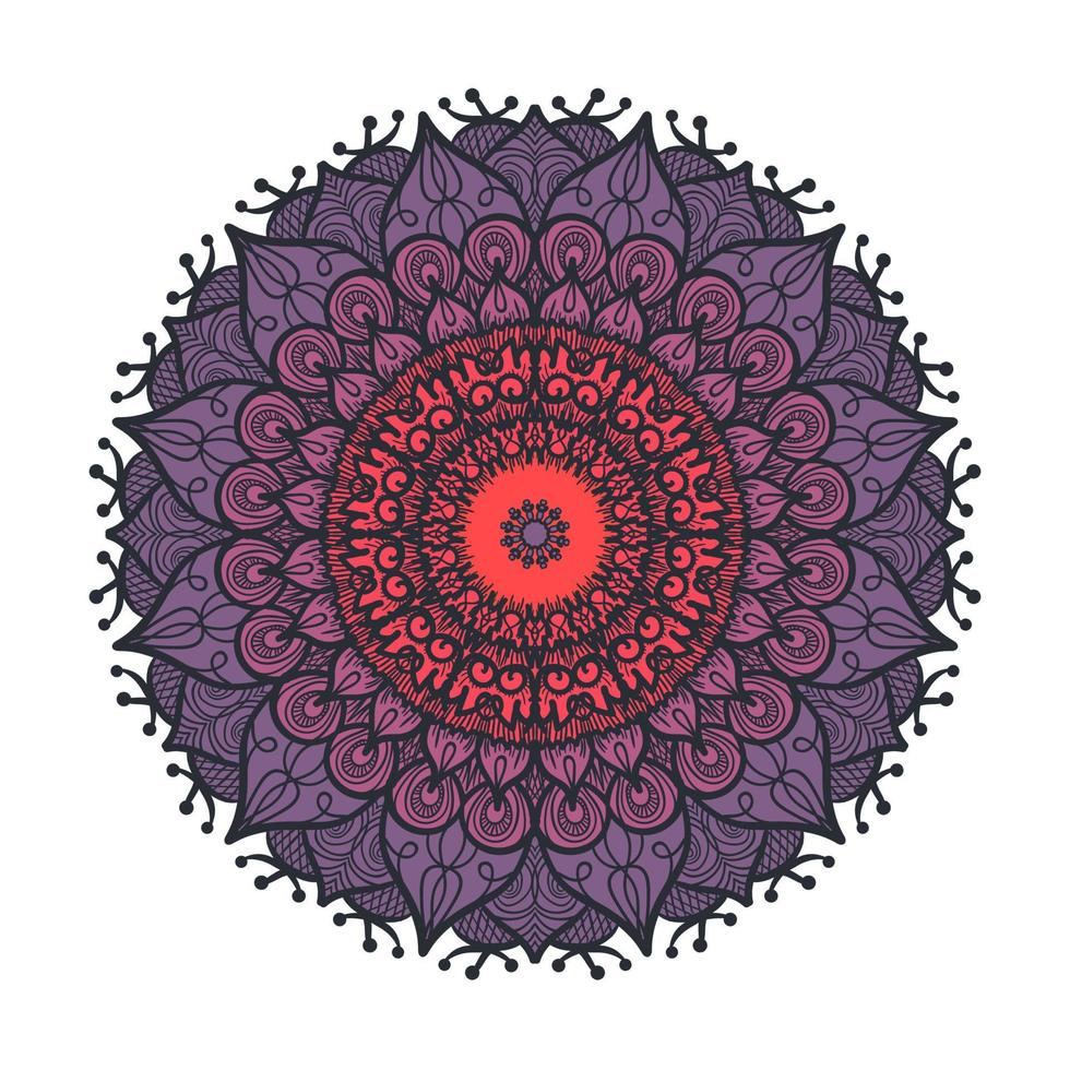 Mandala Line Template vector