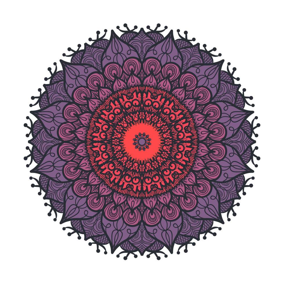 Mandala Line Template vector