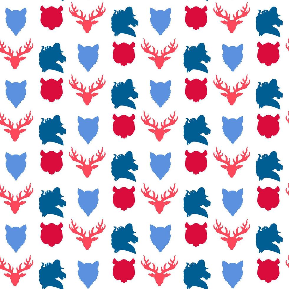 Wildlife seamless pattern vector