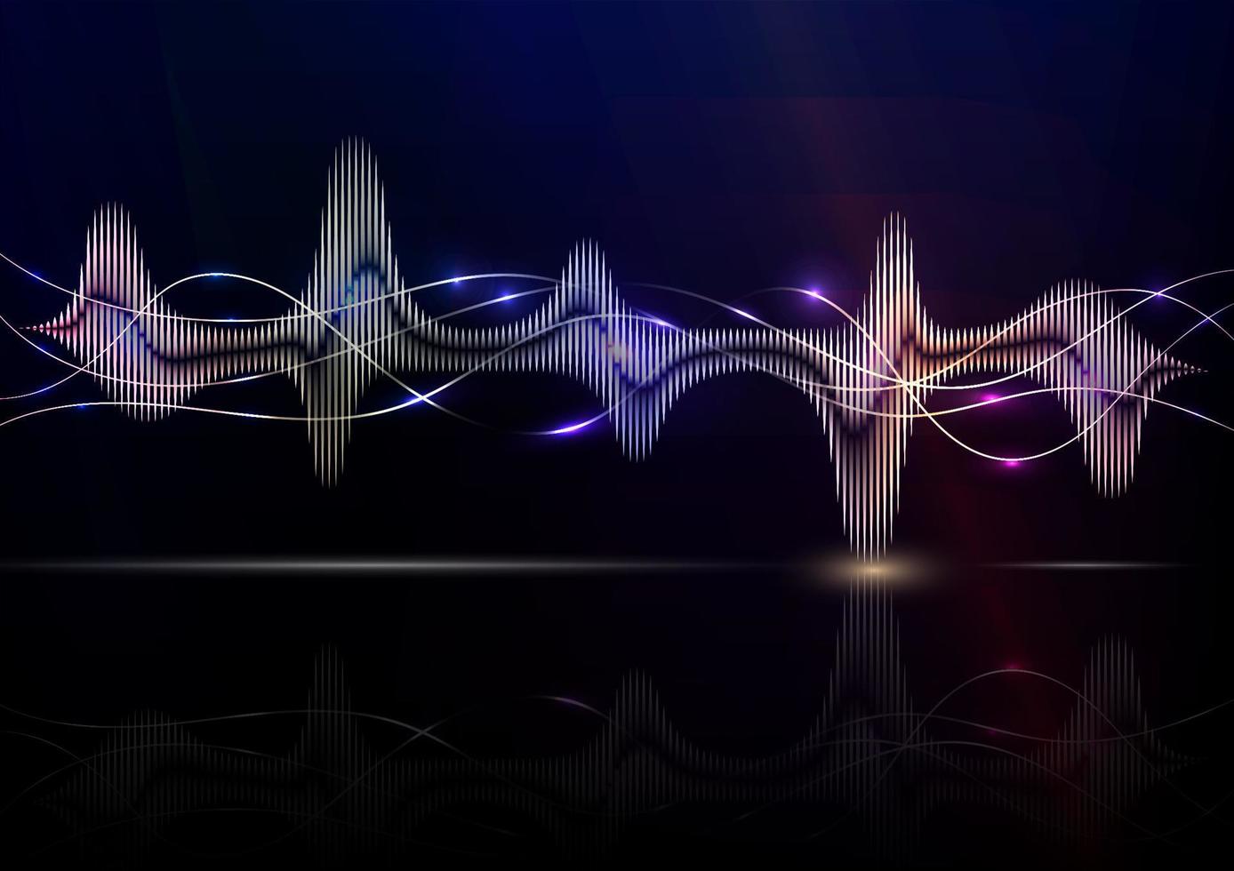 Artistic Soundwave, Wave of colored lines, Abstract Background. vector illustration.